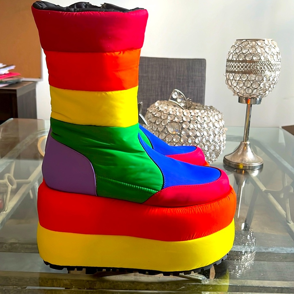 Rainbow Platform Boots
